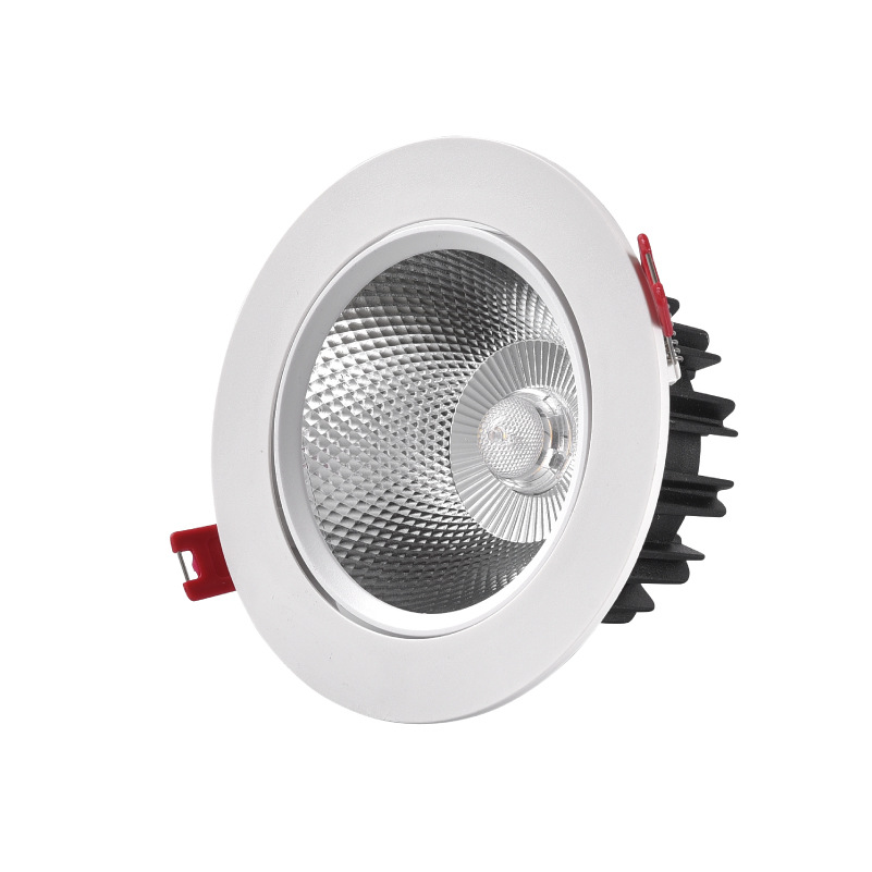 Led Spotlight Hill Embedded Home Aisle Anti-Glare Downlight Exhibition Hall Engineering Adjustable Angle Ceiling Spotlight