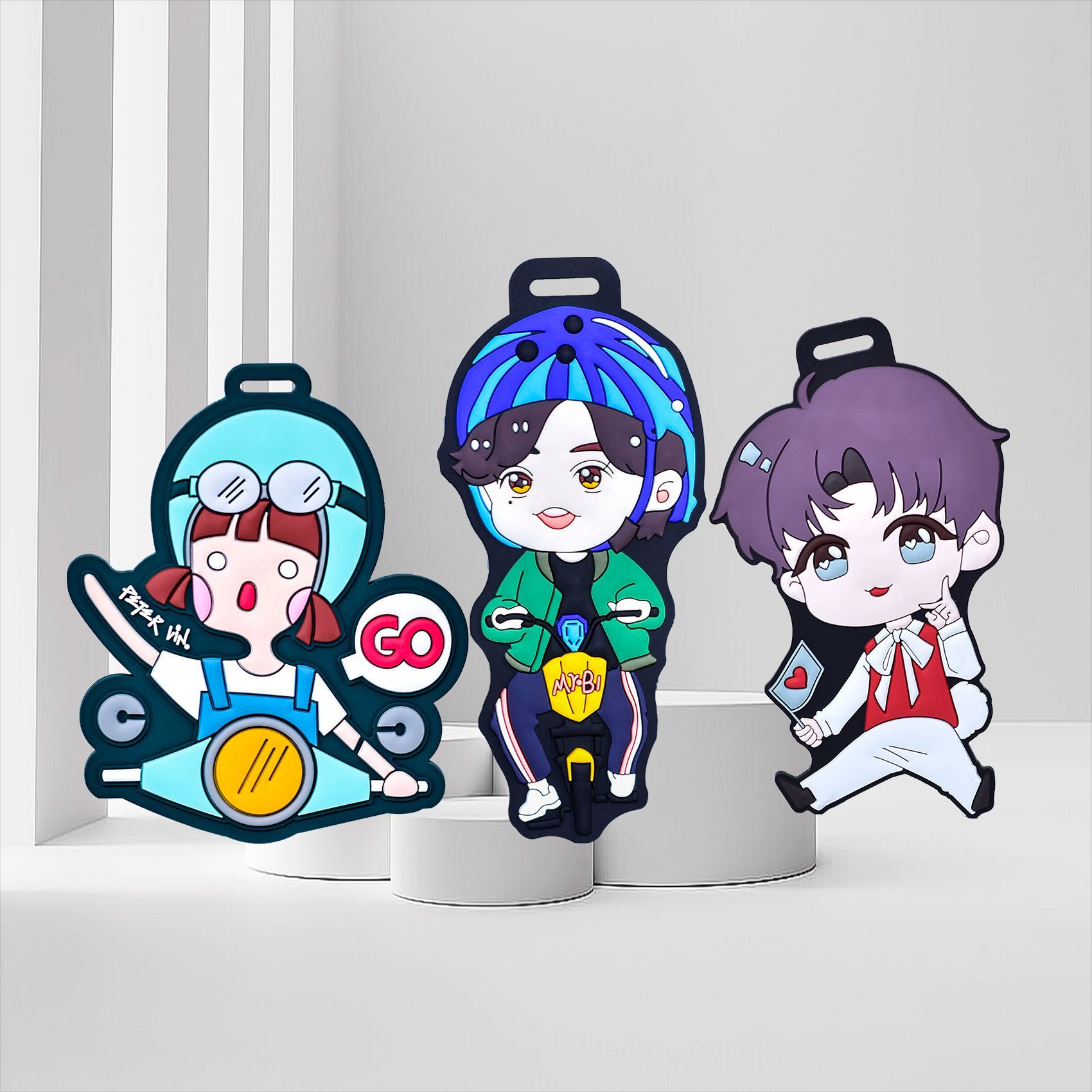 Luggage tag custom soft rubber travel LOGO custom silicone travel card set custom PVC luggage tag custom