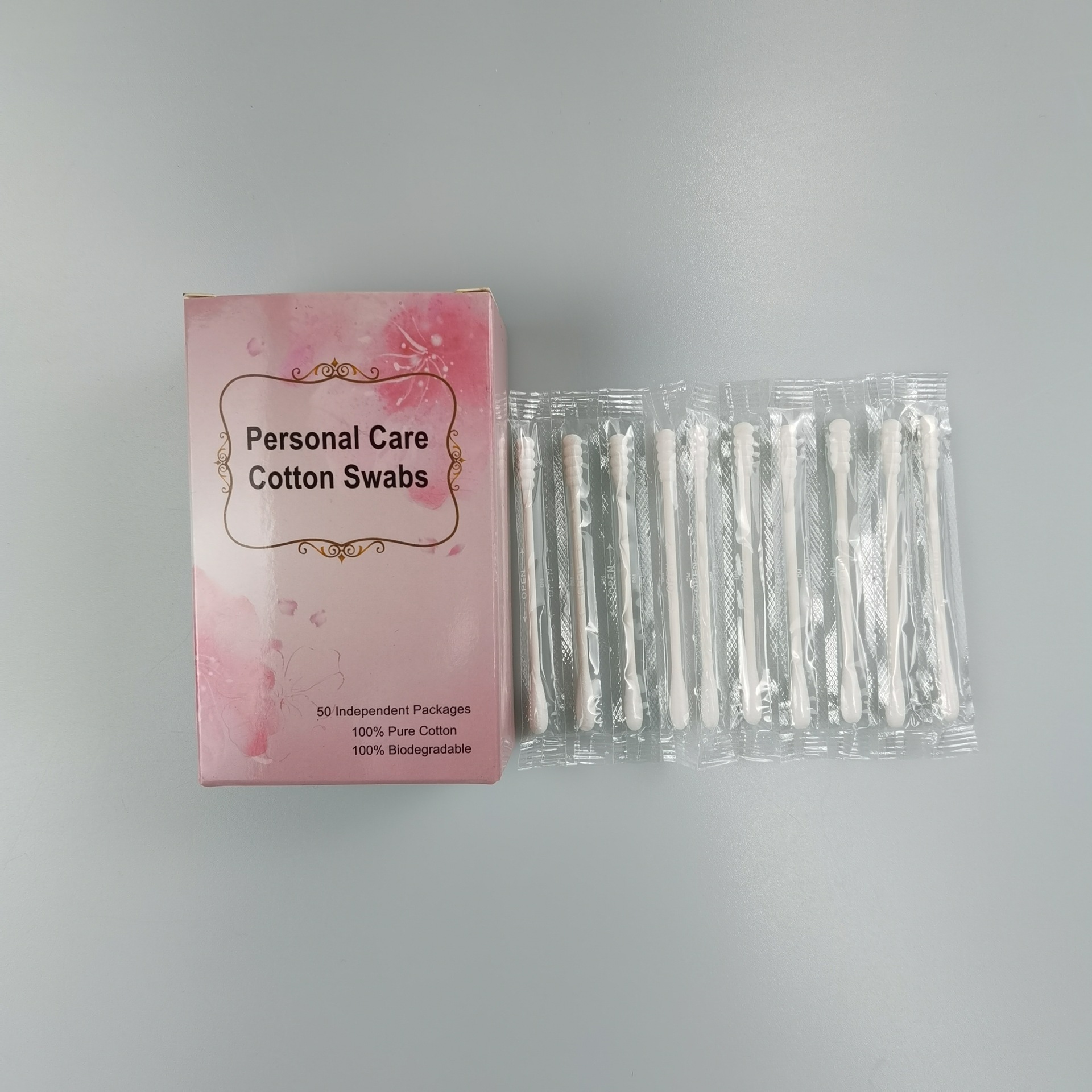 Disposable beauty cotton swab double head degreasing makeup remover cotton swab independent packaging boxed beauty cotton swab single pack