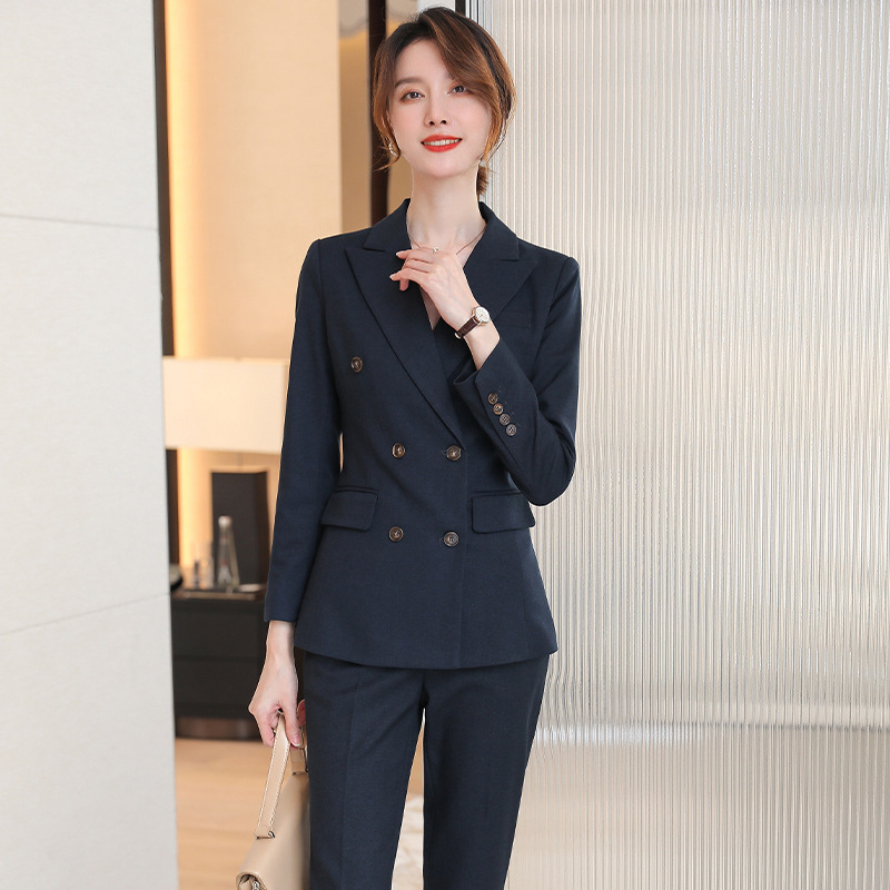 2025 Business Wear Women's Korean-style Pants Two-piece Work Clothes Jewelry Store Real Estate Uniform