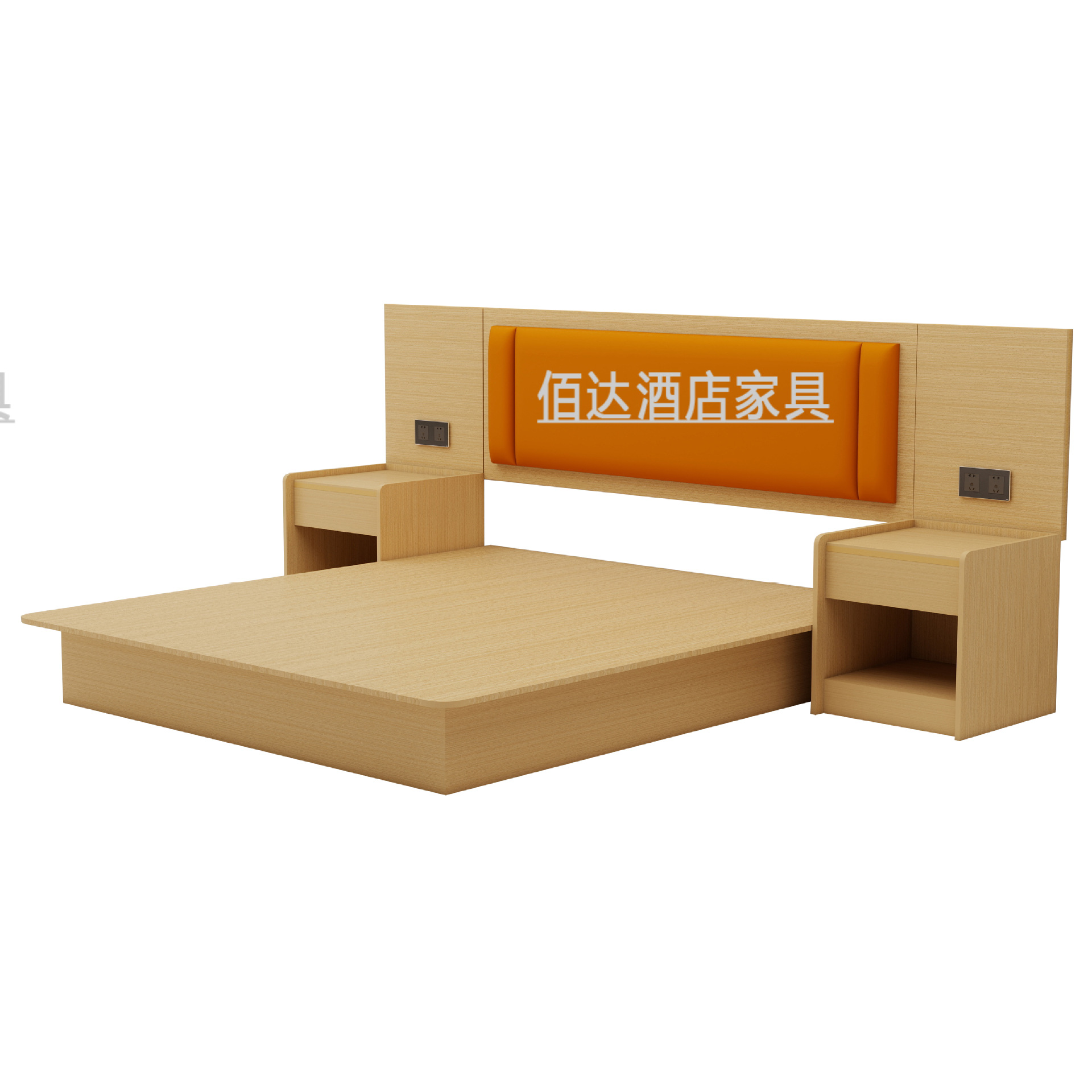 Hotel Furniture Standard Room Full Set Hotel Bed Frame Hotel Furniture Custom Bed Box Hotel Furniture Hotel-Specific Bed