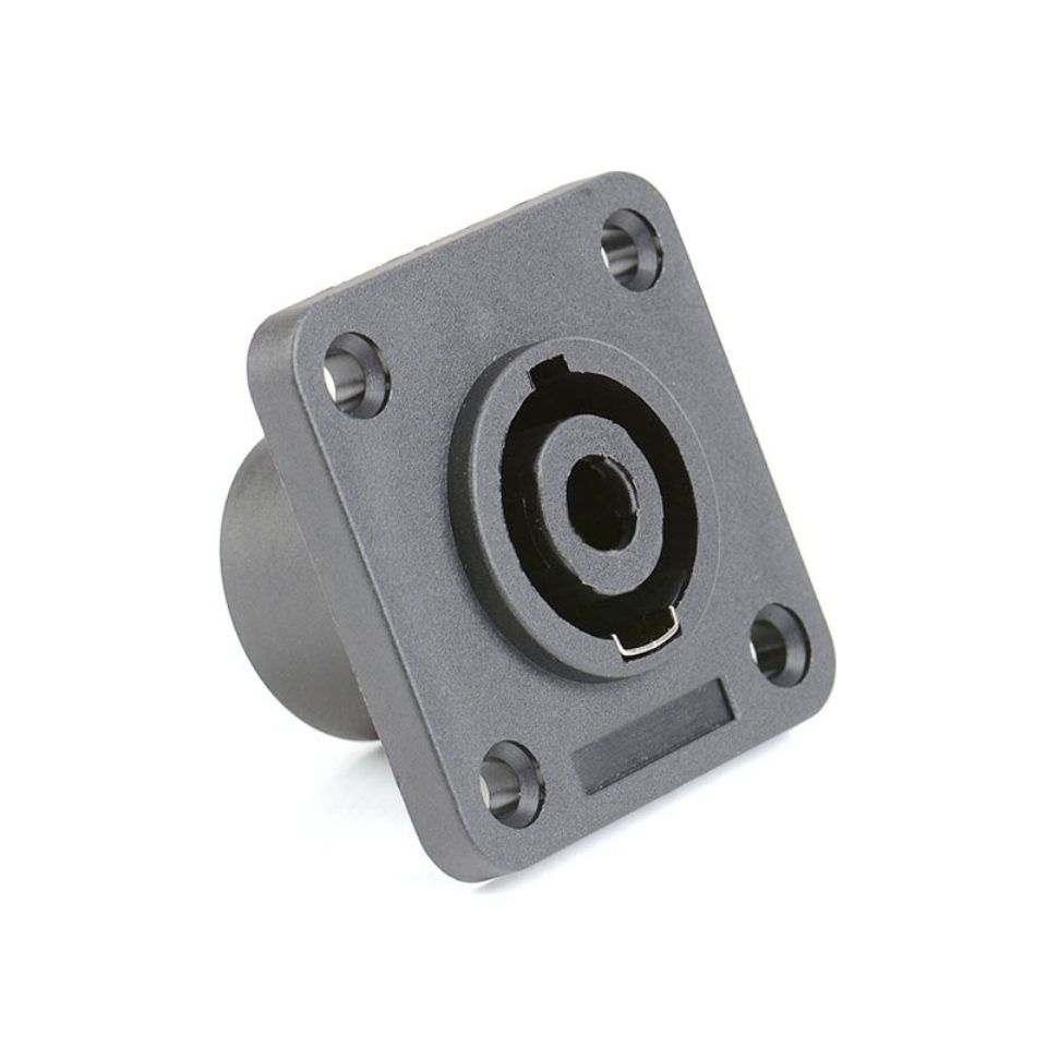 4P4 core professional audio socket Cannon plug four-core large square NL4 socket Ohm audio socket with metal sheet