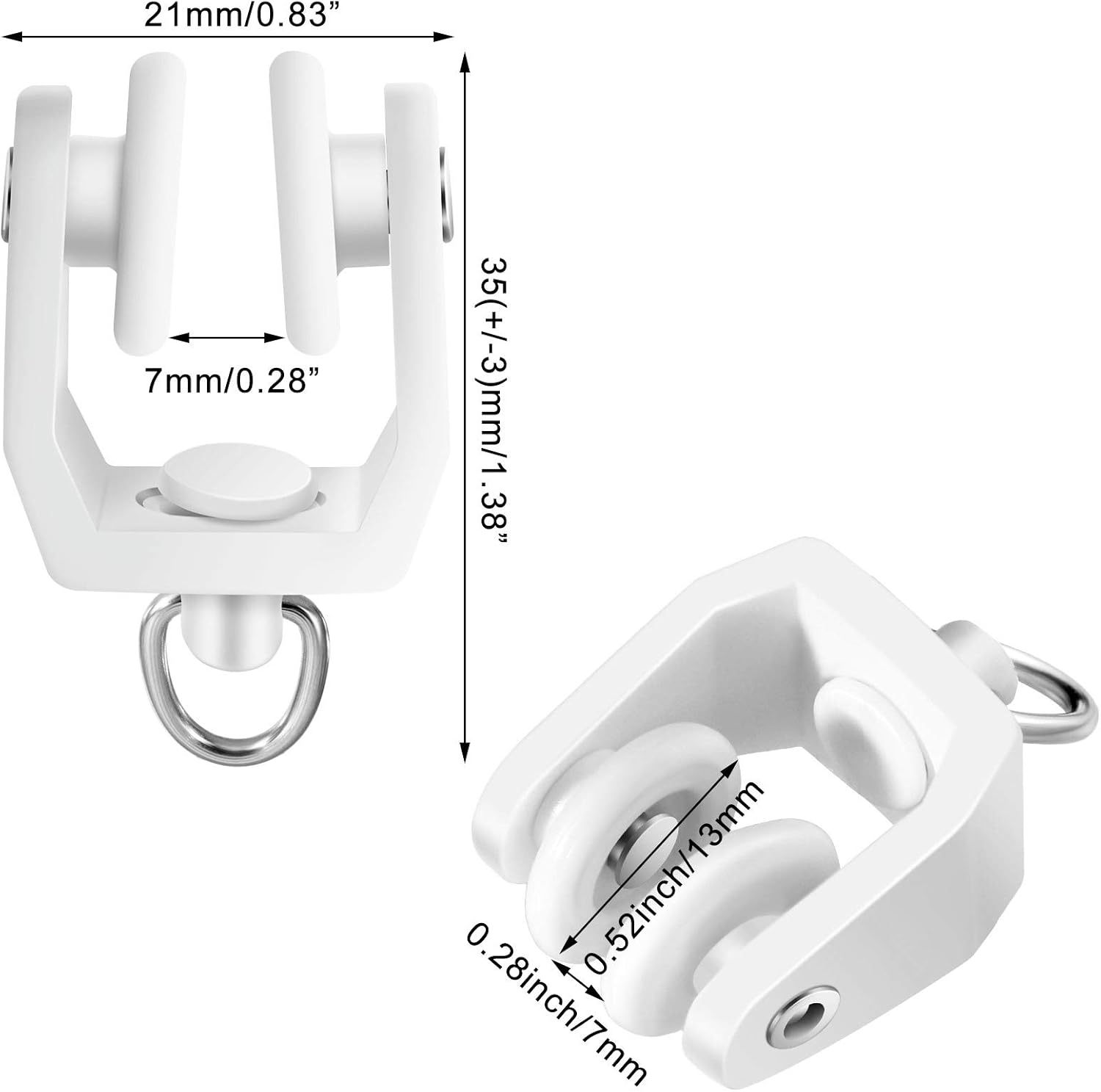 [Cross-border direct supply] Flexible steel curved rail pulley sliding curtain hanging wheel hook steel wheel curtain rail pulley accessories