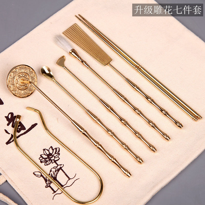 Pure copper incense burner incense burner suit supplies tools Gray pressure twelve zodiac signs incense mold sandalwood powder incense burner