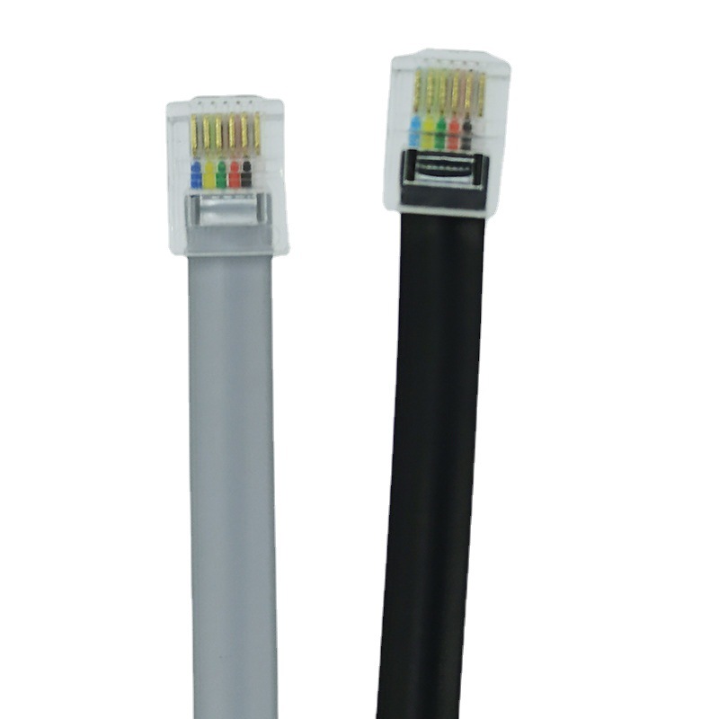 Manufacturer's Spot Pure Copper 6-Core Flat Telephone Cable 6P6C Crystal Head Rj12 Extension Cable 0.2m