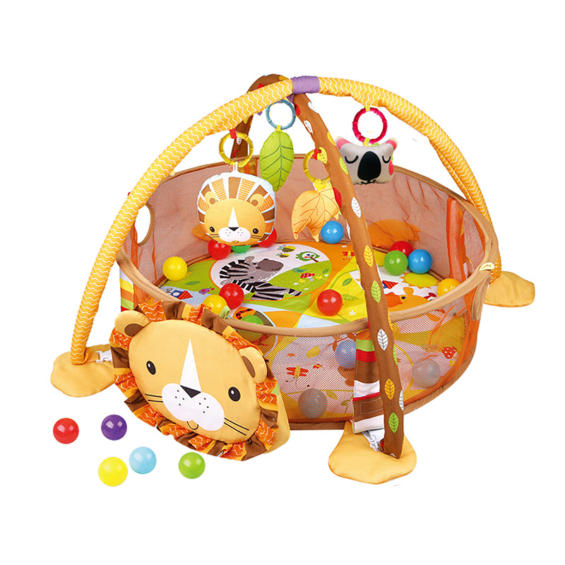 Amazon Hot Sale 0-1 Year Old Baby Gym Rack Grab Le Turtle Ocean Ball Fence Crawling Game Mat Toy