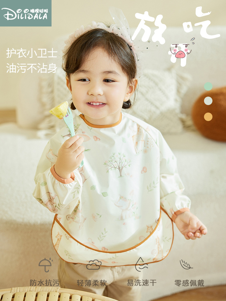 Новые фартуки для детей, водонепроницаемые, против загрязнений, карманы для риса