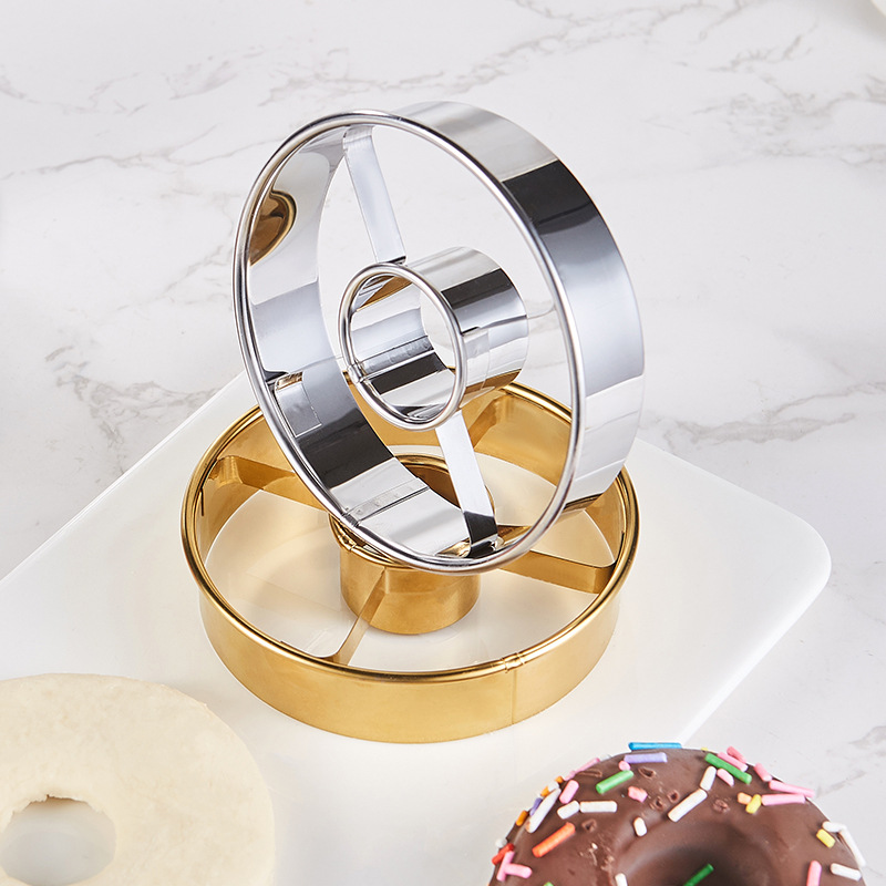 Stainless Steel Donut Mold Kitchen Baking Mousse Round Cake Cutting Mold Cookie Cookie Mold Baking Mold