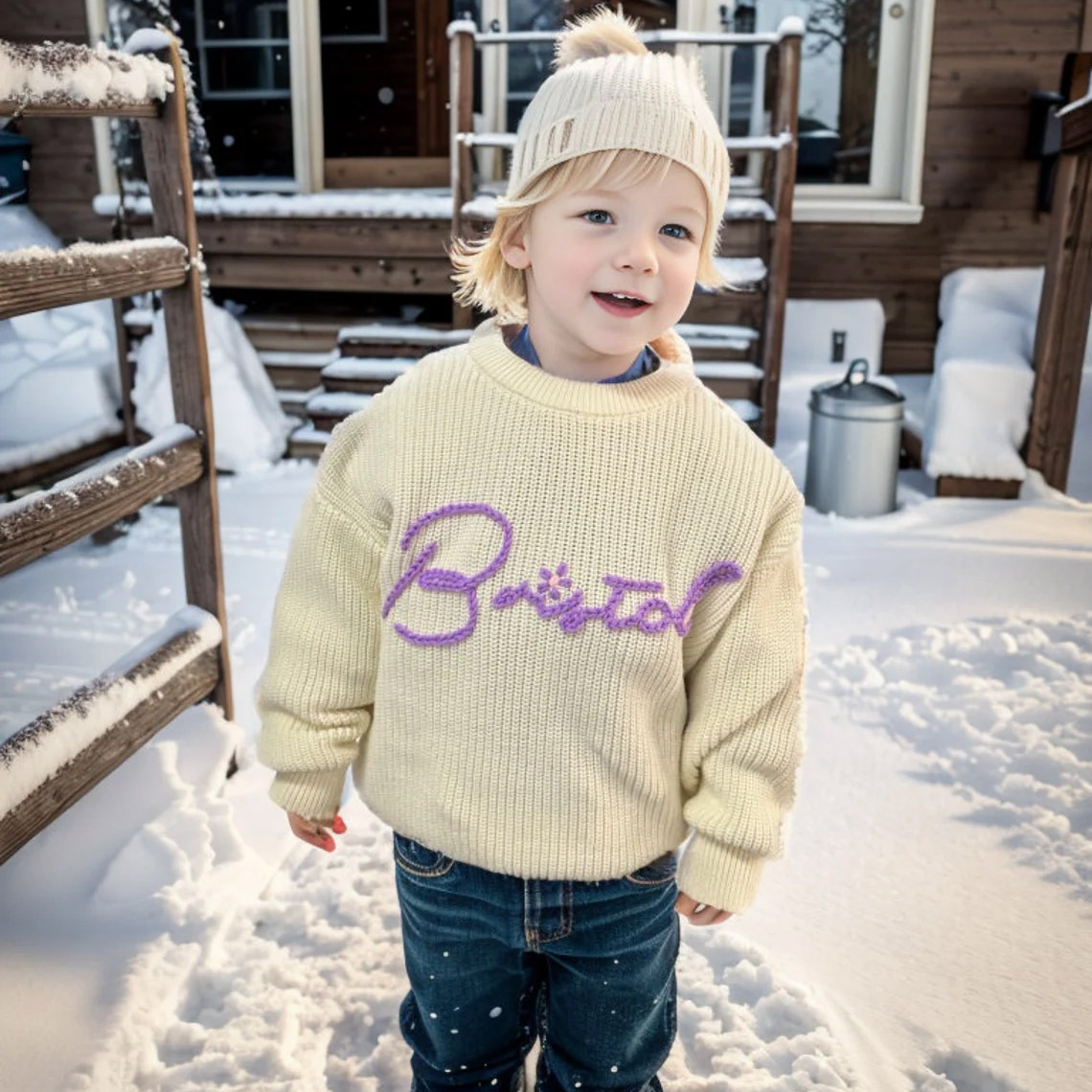 Hand Embroidery Name Color Dot Children's Sweater Cotton Baby Embroidery Christmas Birthday Etsy diy