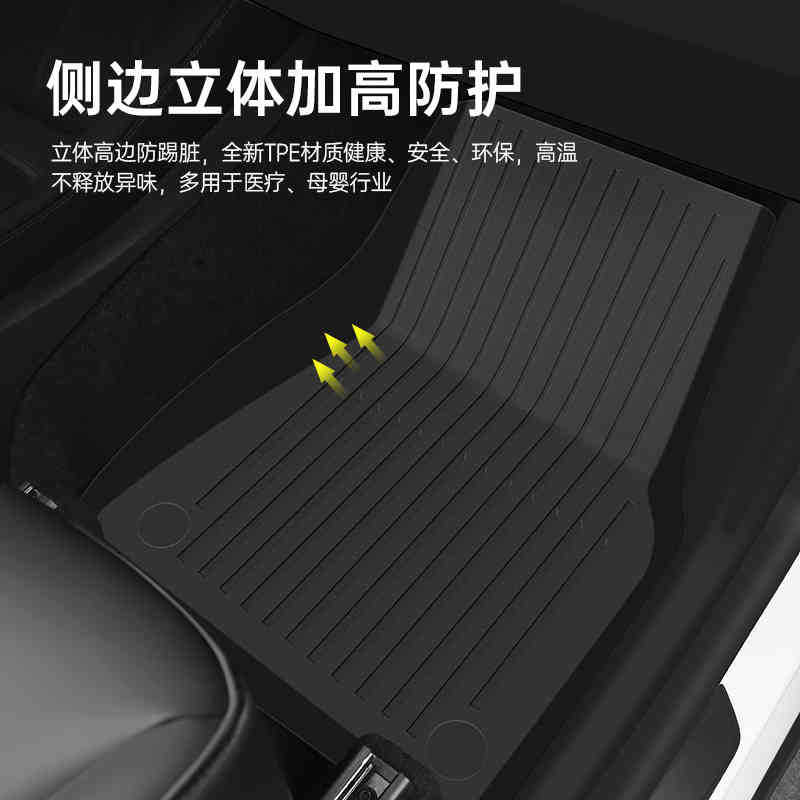 Cross-Border Applicable Tesla Model 3/Y Floor Mats, Trunk Mats, Backrest Pads, Yl Modification Accessories Wholesale