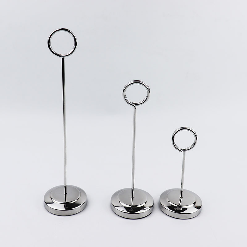 Stainless Steel Plate Rack Plate Holder Hotel Restaurant Wedding Table Number Plate Table Card Seat Card Holder Plate Holder