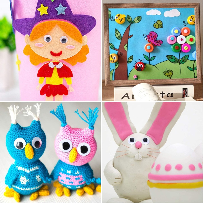 5-188mm Movable Eyes with Adhesive Eyes, Handmade diy Animal Toy Eyes, Movable Eyeball Stickers, Black and White Eyes