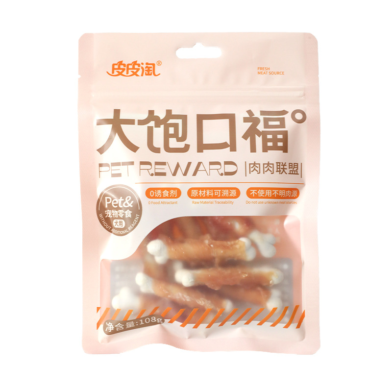 Pet snacks skin Tao 100g chicken dog snacks chicken strips in stock wholesale feast on chicken jerky