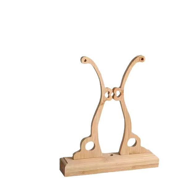 Bamboo Fan Rack Group Fan Rack Ancient Fan Display Base Fan Holder Wedding Decoration Solid Wood Fan Bracket