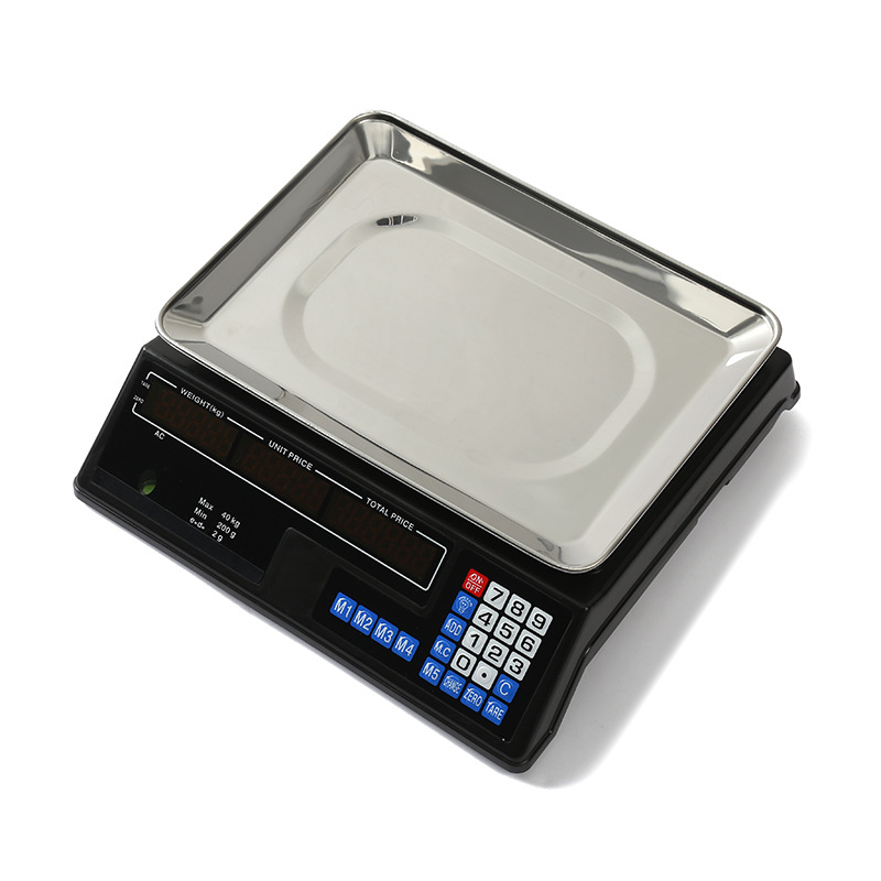 Foreign Trade 209 Electronic Pricing Scale Commercial English 40kg Electronic Scale Material Fruit Platform Scale Wholesale High Precision