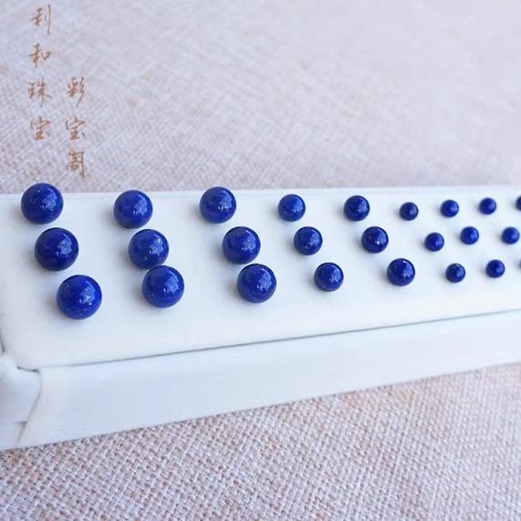 Natural Old Mine Lapis Lazuli 925 Sterling Silver Raw Stone Earrings for Women, Anti-Allergic, Mini Ear Bone Nails, Small Ear Pins