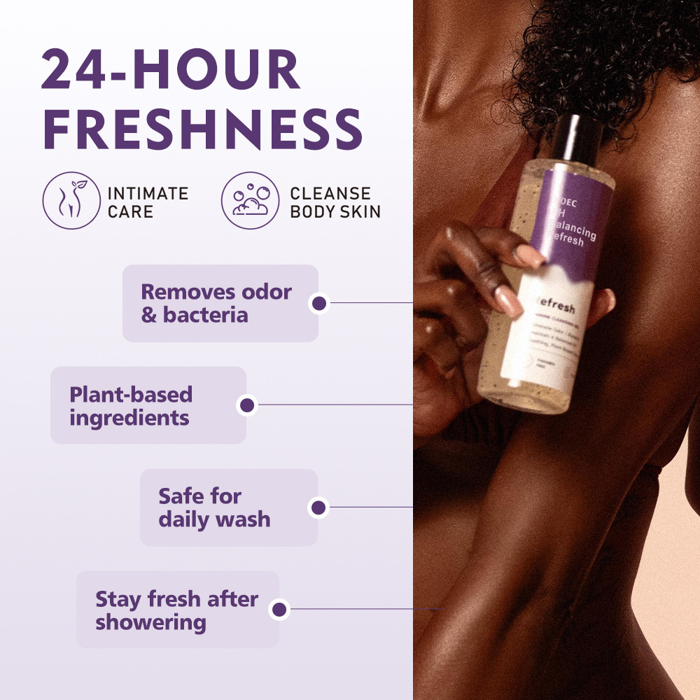 Koec Female Private Parts Care Shower Gel Ph Balancing Body Cleansing Shower Gel Cross-Border Hot Model Fda