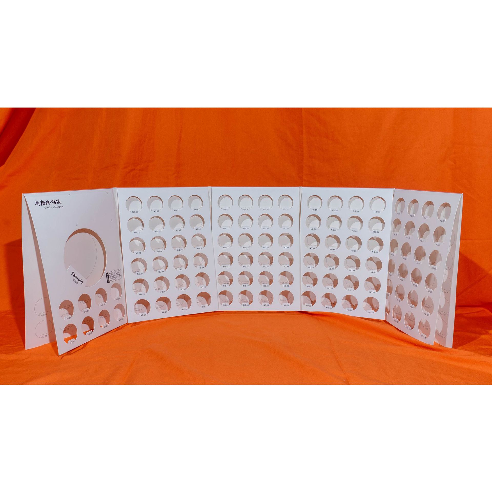 Printing Hollow Color Card This Two Folding Color Card Fabric Sample Textile Leather Fabric Sticker Hollow Color Card