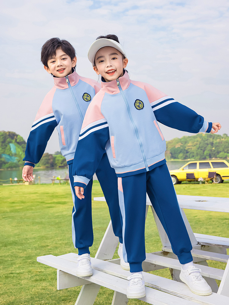 Children's school uniform college style kindergarten uniform suit class uniform primary school uniform spring and autumn three-piece sportswear