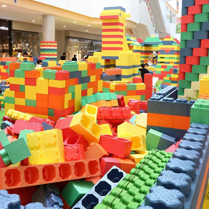 Indoor Direct Sales Exquisite Lego Small Building Blocks Epp Square Bricks Round Brick Large Building Blocks Paradise Ball Pool Factory Direct Sales