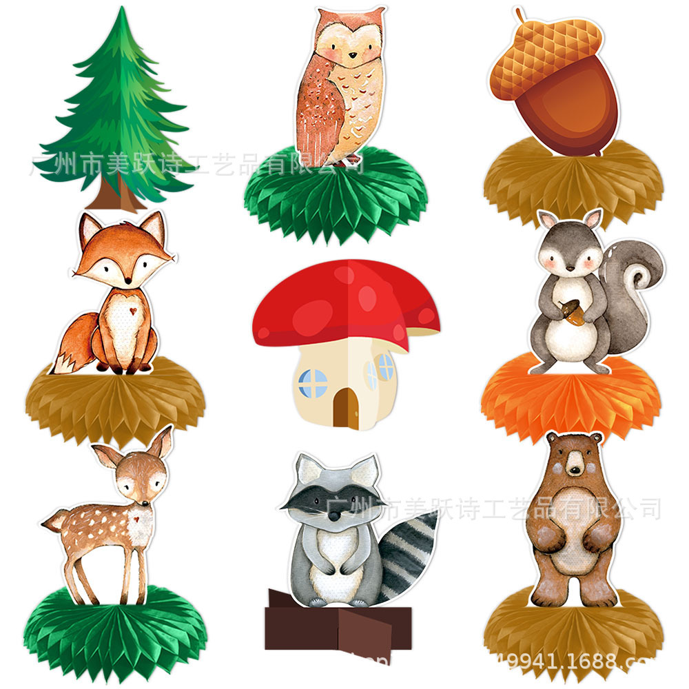 Manufacturer Customized Birthday Party Decoration Honeycomb Ornaments Easter Halloween Theme Honeycomb Table Customization