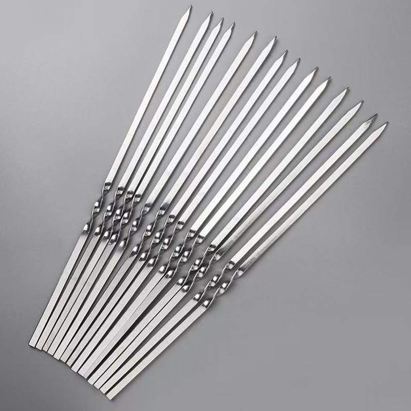 Factory barbecue sign wholesale 304 stainless steel food grade barbecue sign flat sign mutton string wear iron sign in stock