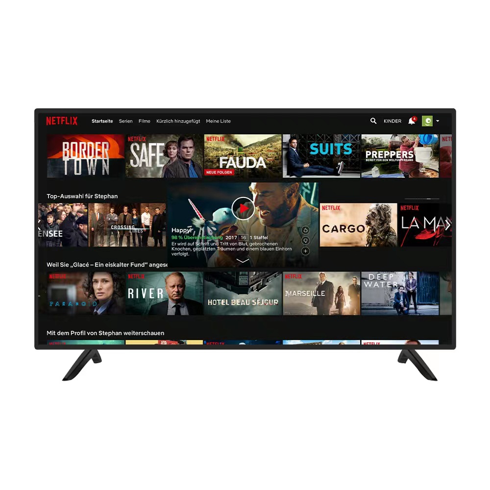 Smart Tv 32/43/50/55/65/70/75/85/ 100inch Lcd Dled Tv European and American Regulations