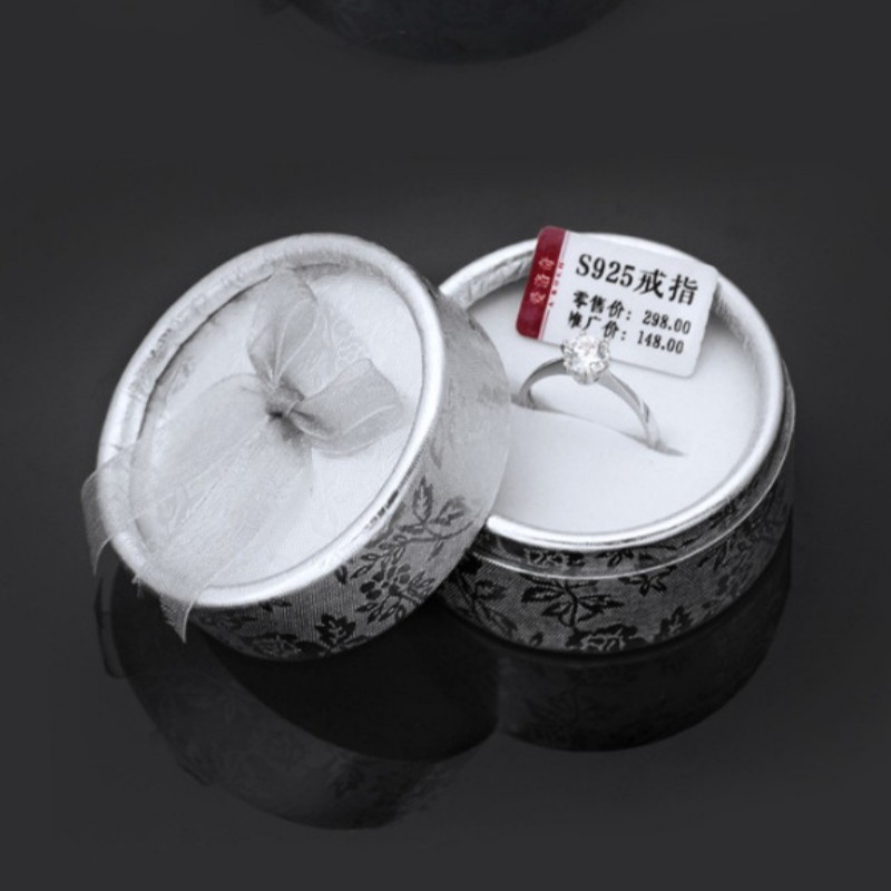 Silver white jewelry box ring box necklace box jewelry box jewelry box silver jewelry wholesale