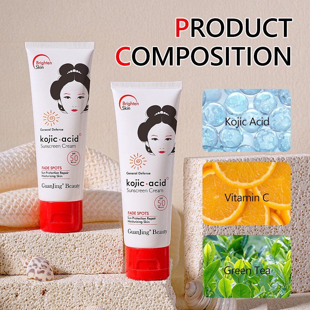 Крем для защиты от солнца с койевой кислотой GuanJing, защитное молочко для тела, оптовая продажа