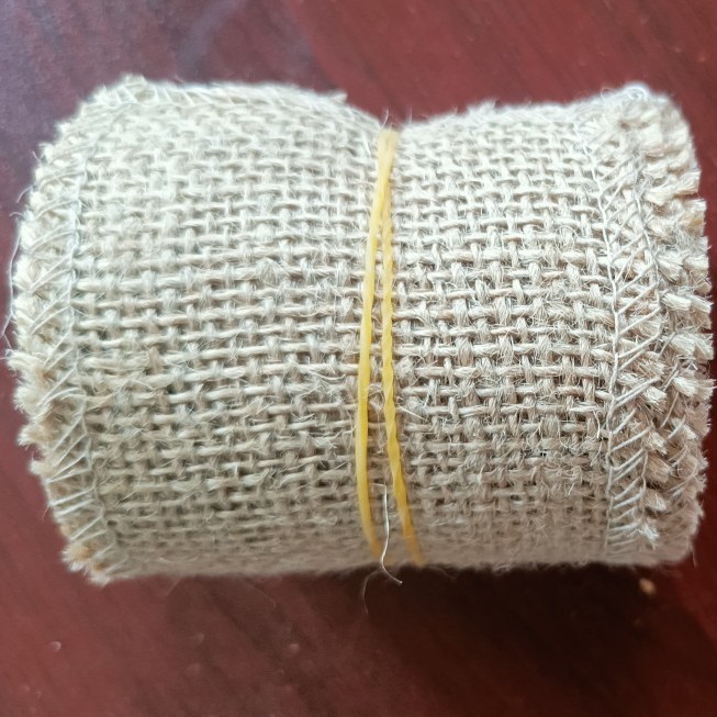 Manufacturer Sells Vintage Jute Rolls, Solid Color Burlap Rolls, Banquet Vase Decorative Strips, Coarse Jute Banquet Decoration