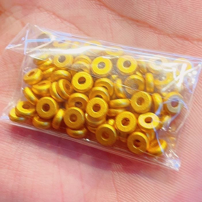 Color-preserving ancient sand gold packing gasket loose beads spacer bracelet accessories diy bracelet necklace beaded material spacer
