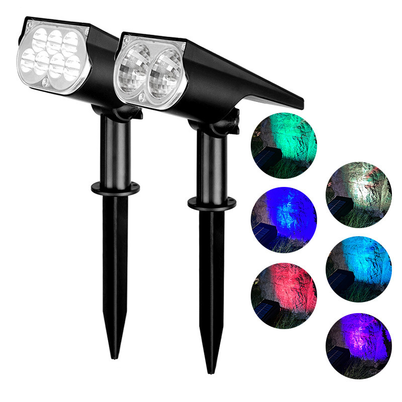 Solar Spotlight Outdoor Garden Lawn Lamp Household Waterproof Floor Light Garden Decorative Landscape Ambience Shining Tree Lamp