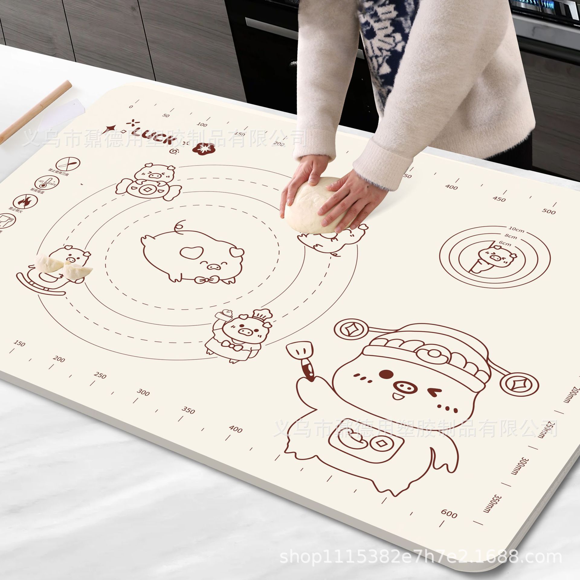 Силиконовый коврик для замеса, толстый, антипригарный