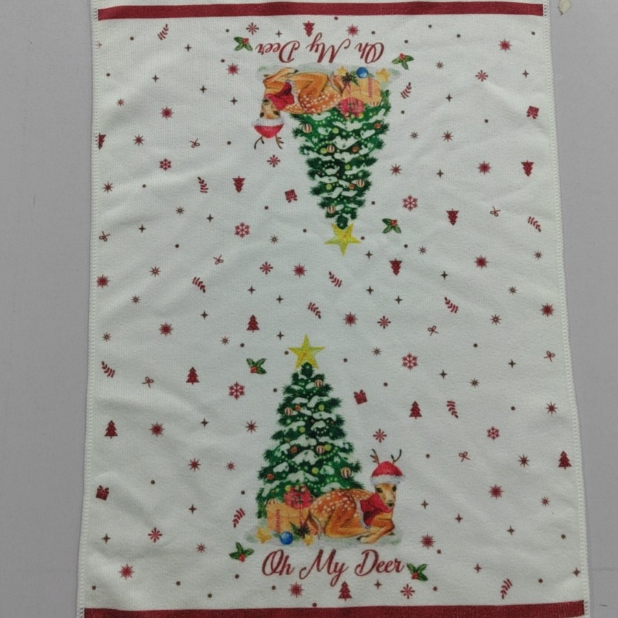 Digital Print Cross Border Amazon Microfiber Tea Towel Christmas Easter Independence Day Kitchen Towel