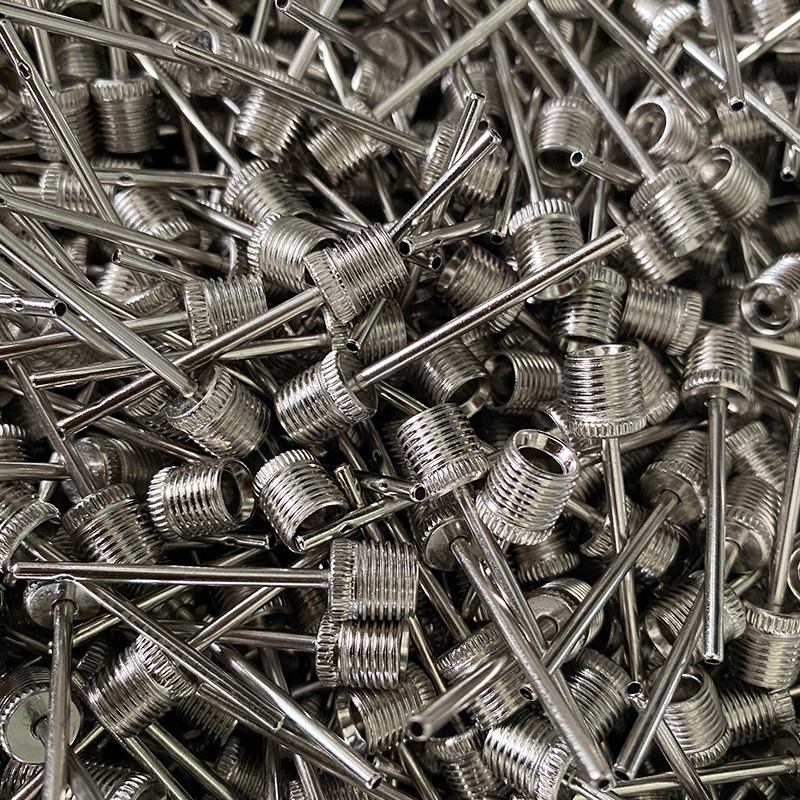 Customized Air Needle Ball Needle Basketball Volleyball Football Air Needle Metal Stainless Steel Inflatable Needle Pump Matching Air Needle
