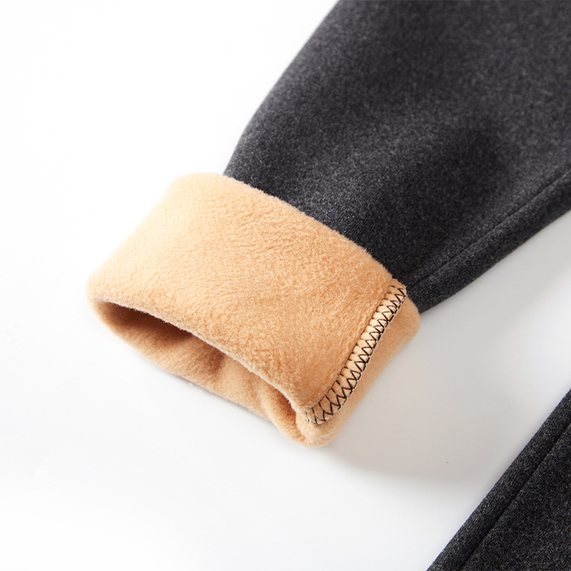 Autumn and Winter girls' leggings children's thickened warm pants stretch trousers outer wear girls' one-piece fleece-lined pants children's clothing