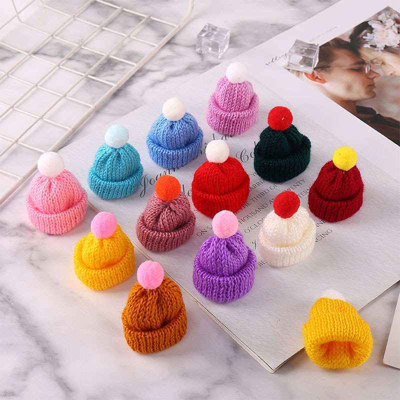 Cross-Border Mini Christmas Woolen Scarf Small Hat Plush Bear Doll Accessories Wine Bottle Decoration Gift Wholesale