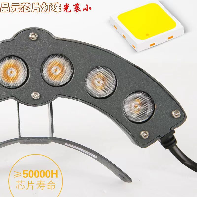 Led Corrugated Roof Light for Outdoor Waterproofing of Ancient Buildings, Suitable for Pavilions and Drum Towers, Featuring a Yellow Light and Unique Design for Roof Eaves and Glazed Tiles, 24V Tile Light