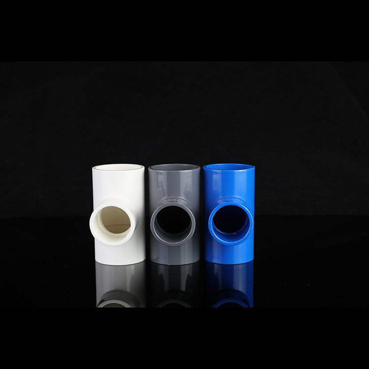 PVC water supply tee equal diameter plane tee irrigation thickened plastic furniture water pipe joint fittings wholesale