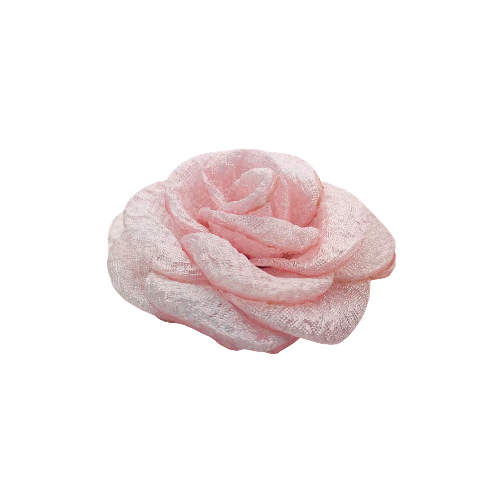 5.5cm Korean Style Kapok Yarn Roasted Edge Yarn Camellia Classic Corsage Shoe Flower Headwear Flower Pet Accessories in stock Batch