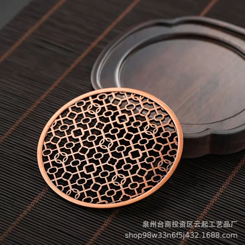 Ebony Pot Bearing Dry Brewing Table Tea Tray Tray Solid Wood Household Pot Dragging Tea Ceremony Accessories Pot Pad Cover Bowl Pad Pot Pad
