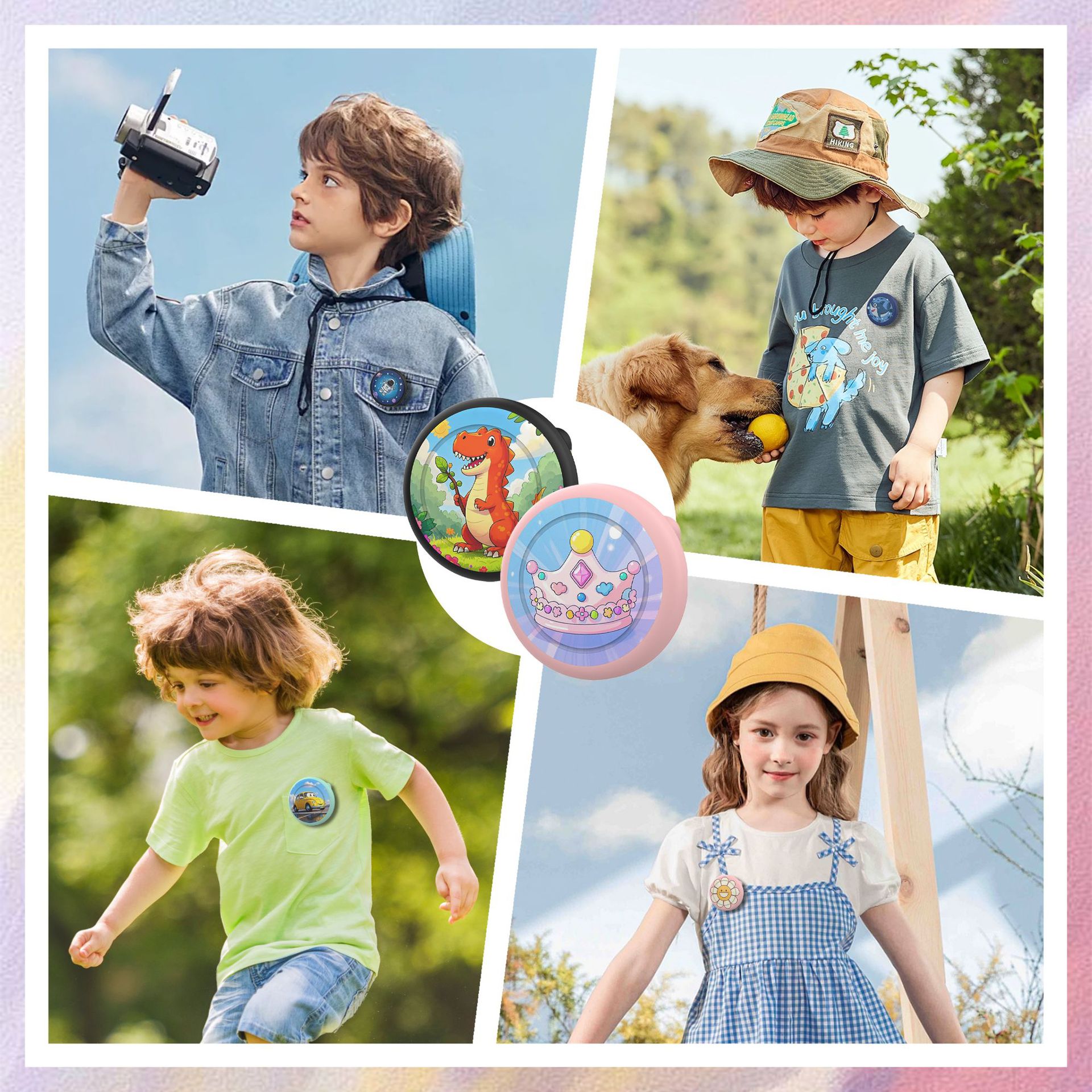 Suitable for Apple Airtag Protective Case Positioning and Tracking Anti-lost Silicone Holder Pin Protective Case for Elderly and Children