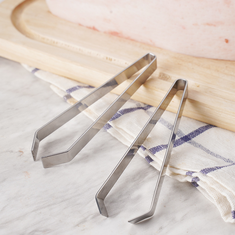 Manufacturer in stock pig hair clip stainless steel flat oblique mouth hair remover household chicken duck goose hair clip pick fish bone clip tweezers