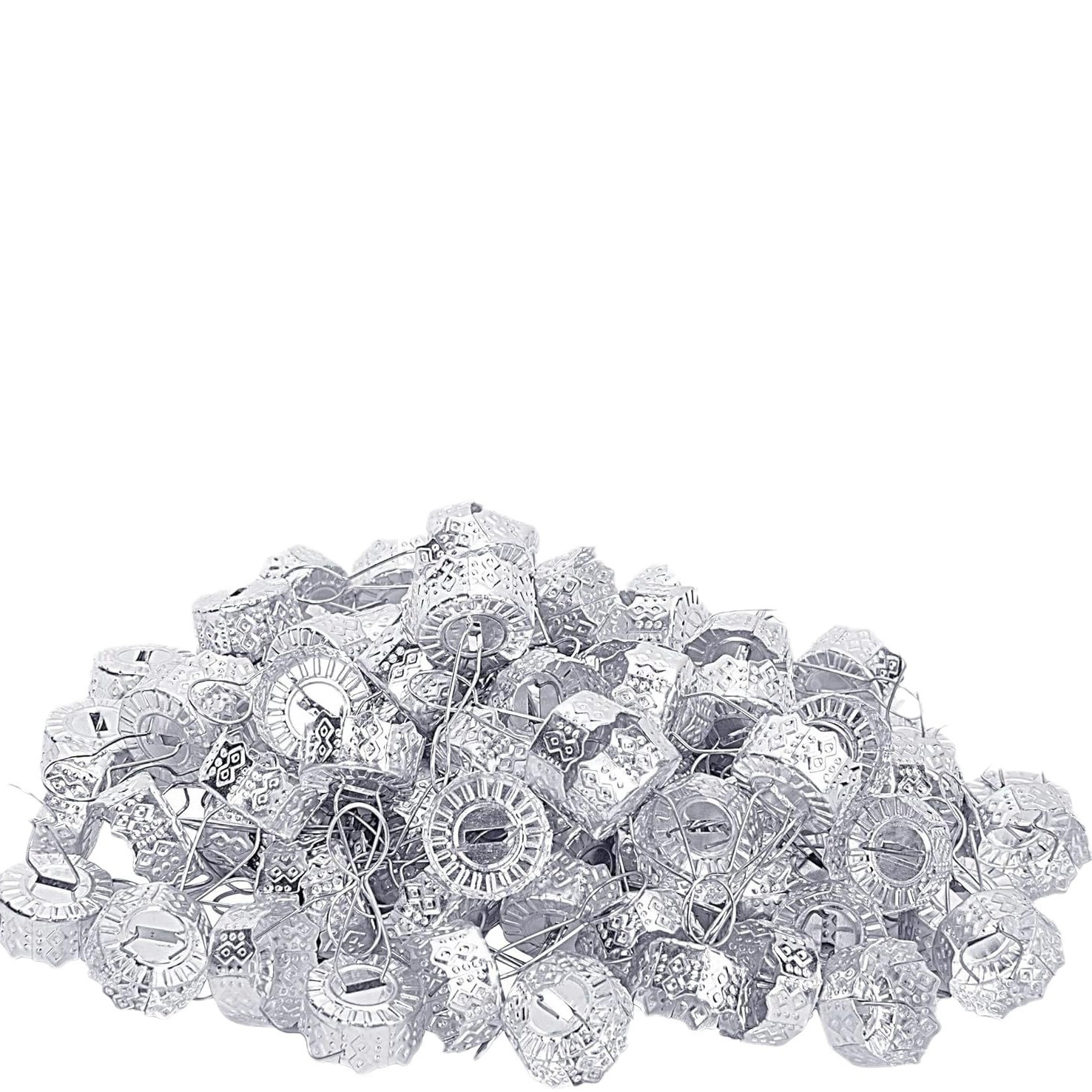 Cross-border new Christmas ball cover hardware torus cap cover Christmas pendant hardware cover plated gold cover