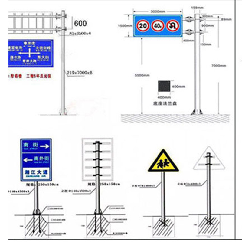 Octagonal Pole Monitoring Pole Hot-Dip Galvanized Pole Led Display Light Pole Signal Light Pole Community Security Monitoring Pole