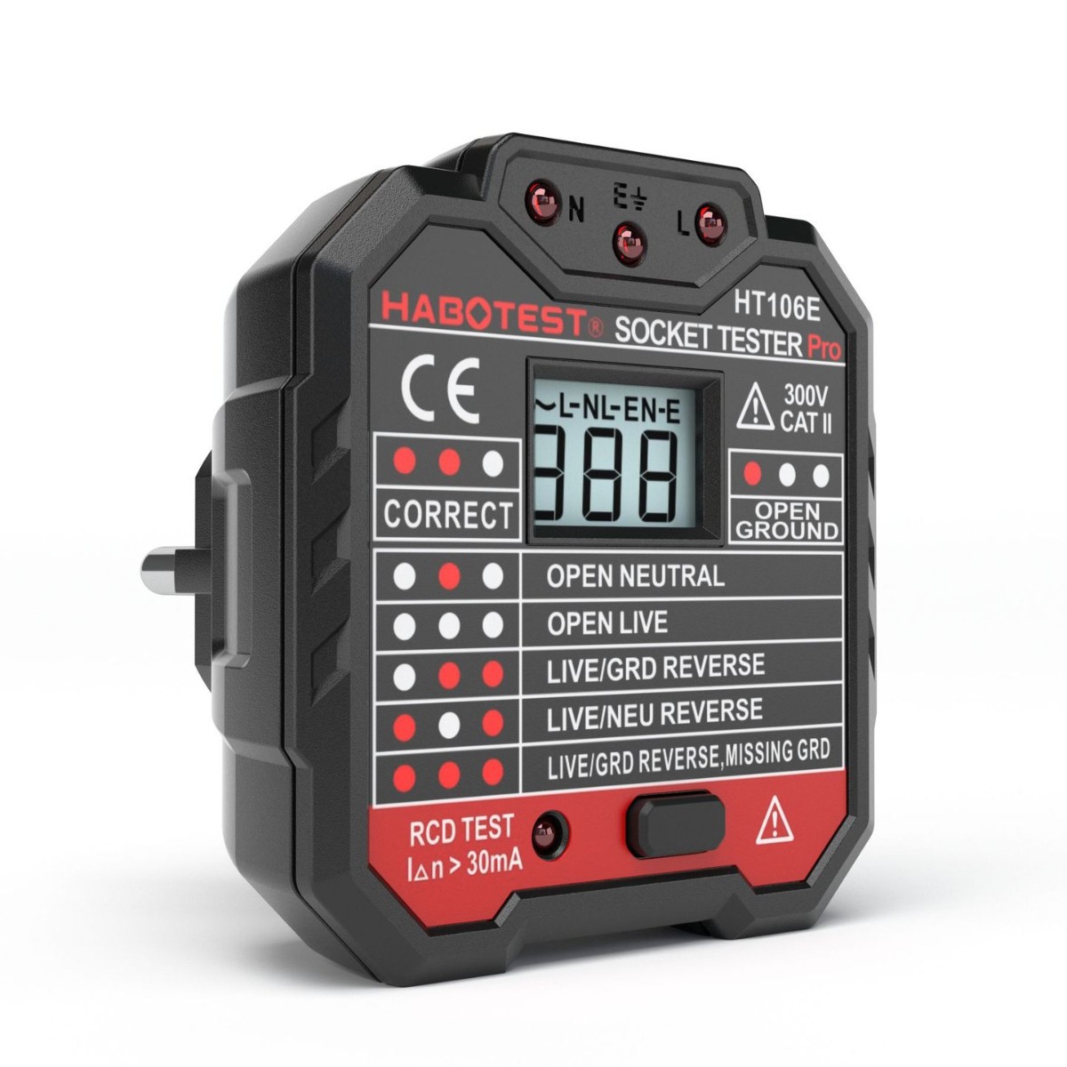 Socket detector phase detector power polarity detector electroscope tester electrical testing plug