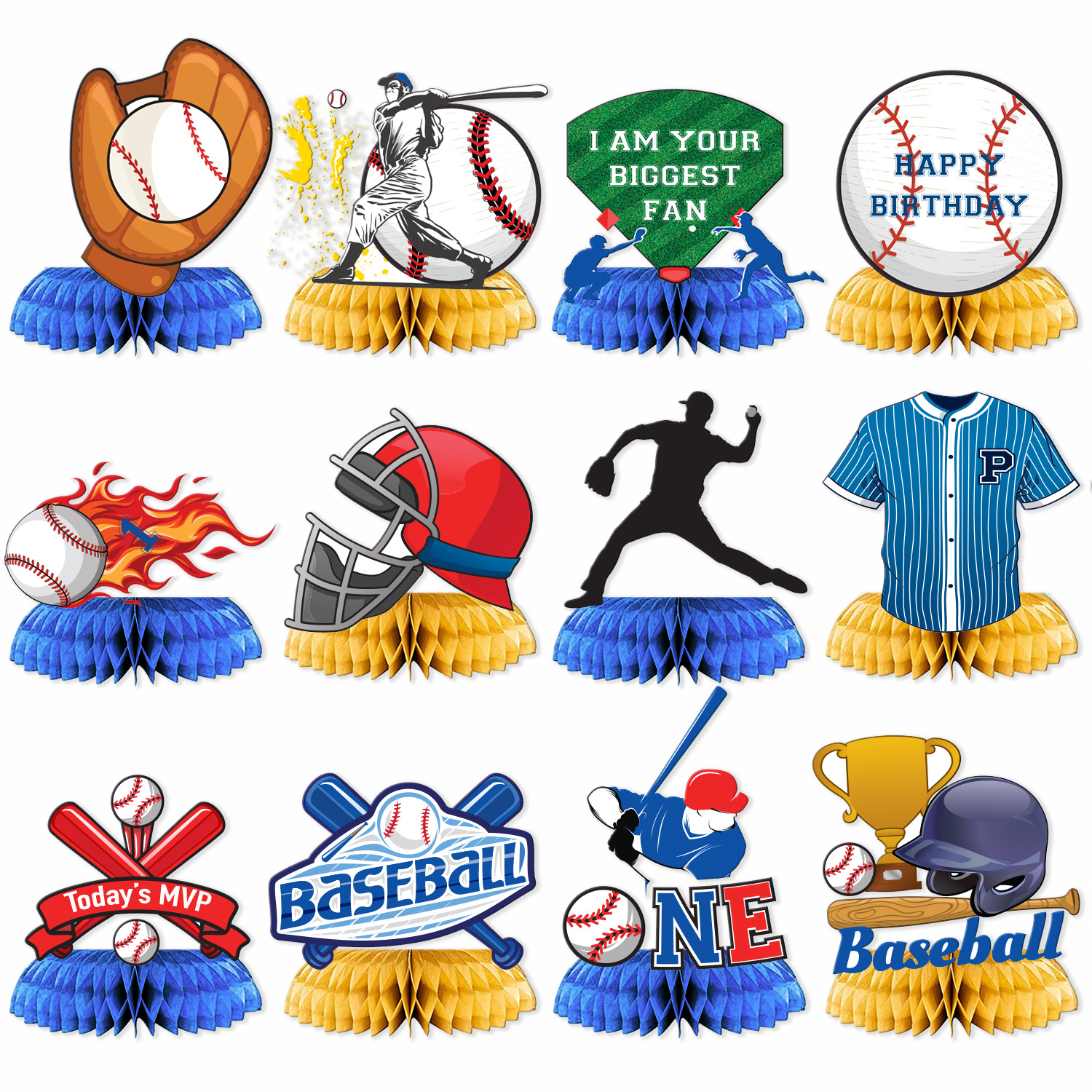 Custom Cross-border Holiday Party Decoration Honeycomb Ornaments Spiral Hanging Ornaments Flag Photo Props Design Custom