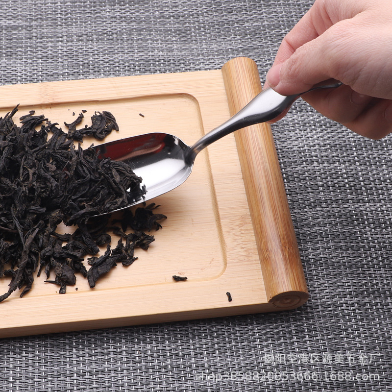 Stainless Steel Simple Small Tea Spoon Tea Set Accessories Tea Clip Pu'er Tea Knife Shovel Tea Spoon
