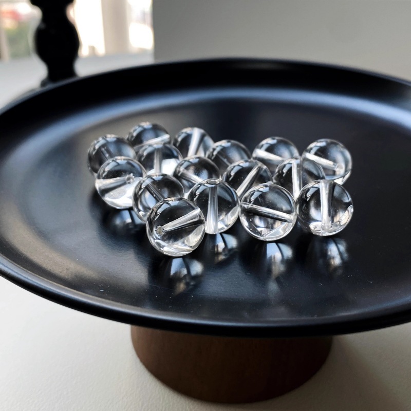 Collectible Grade Brazilian Raw Ore Natural White Crystal Scattered Beads Single Bead DIY Woven Handstring Necklace Beads