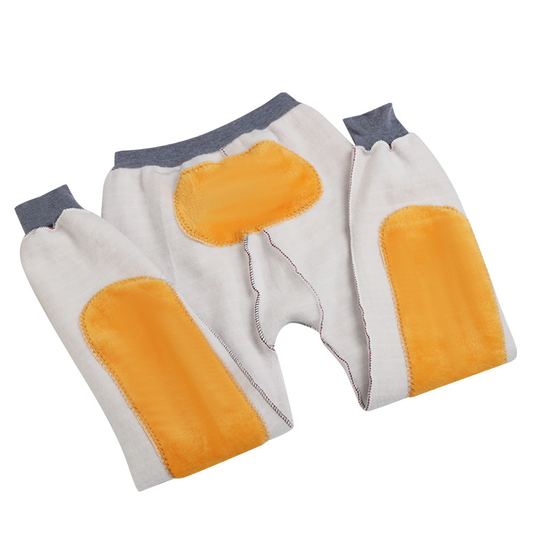 Factory delivery winter middle-aged and elderly men's warm pants high waist loose bottoming long pants knee pad waist pad cotton pants